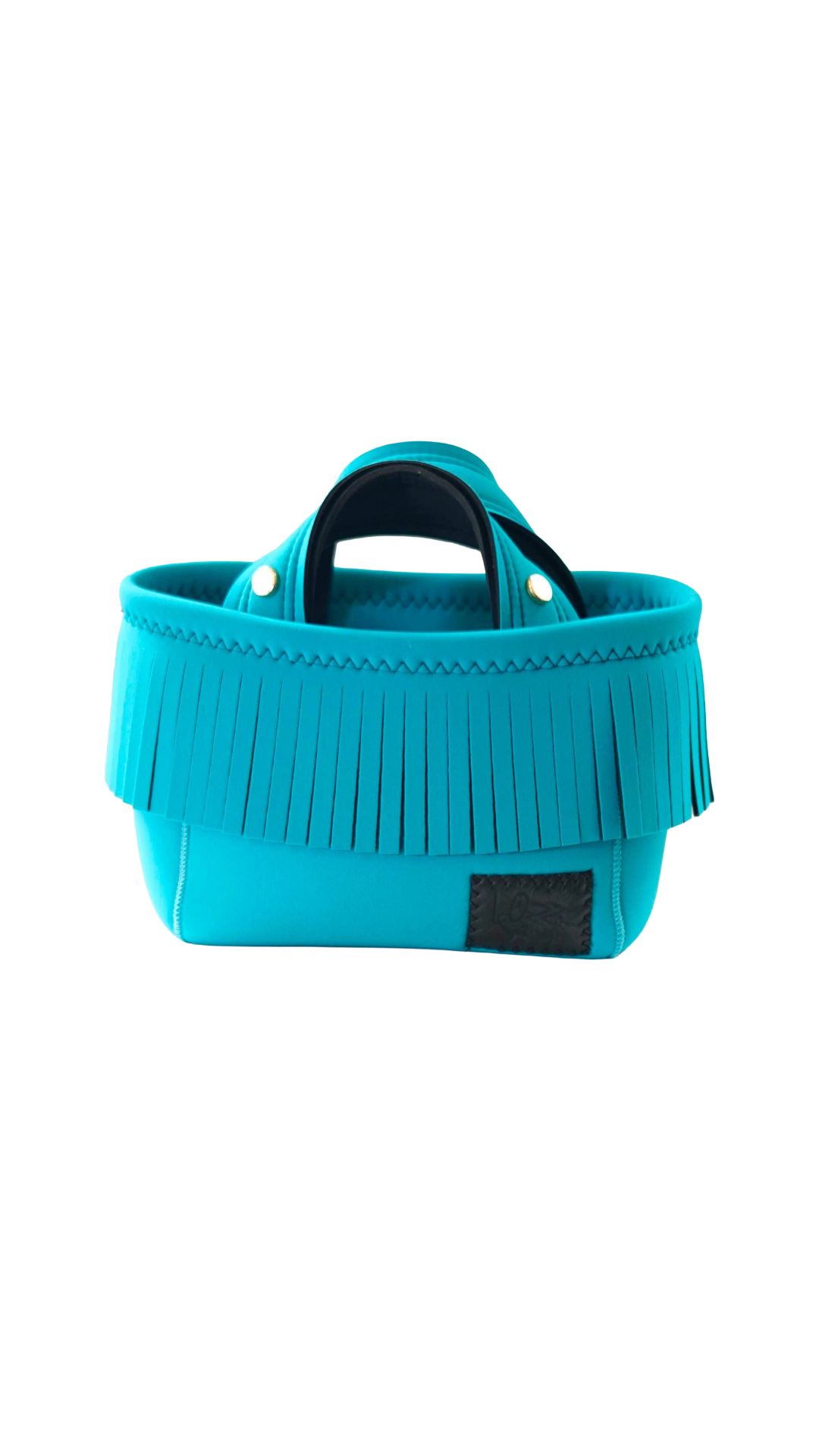 Mini Fringe Totebag – Aqua Blue