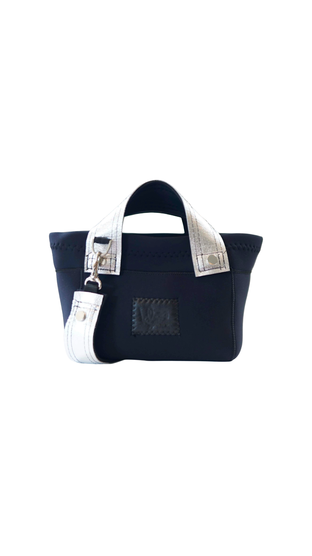 Pre-Order｜Leather Mix Mini Tote Bag – Black