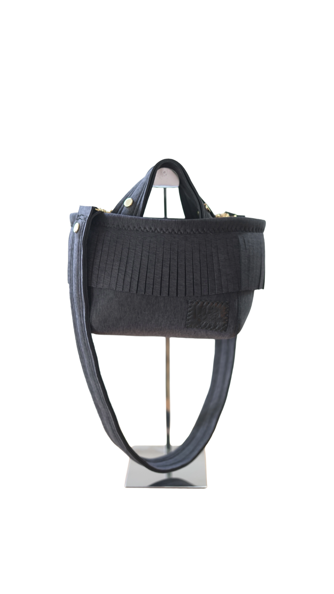 Pre-Order｜Mini Fringe Totebag – Ash Black
