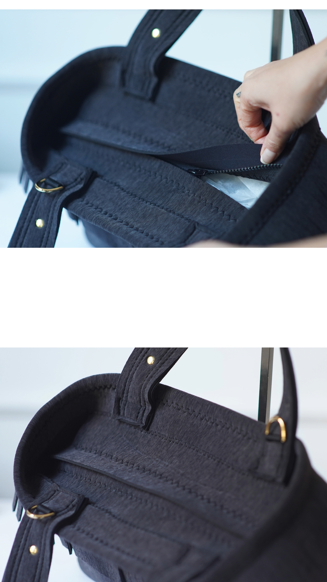 Pre-Order｜Fringe Tote Bag – Ash Black