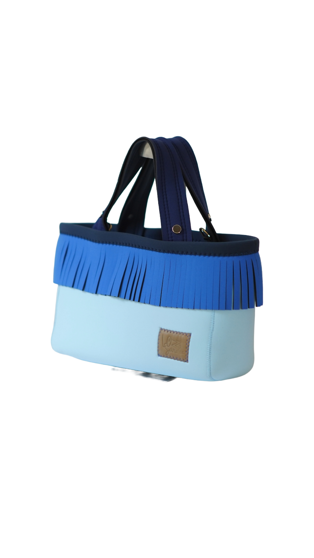 Pre-Order｜Fringe Tote Bag – Royal & Ice Blue / Silver Studs