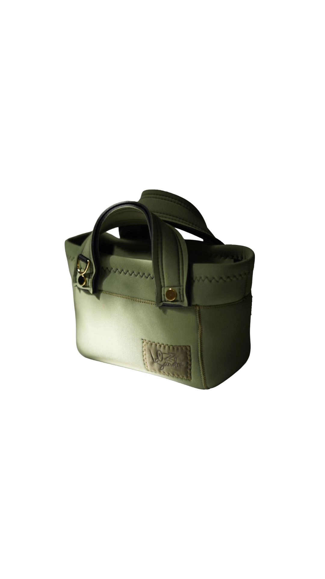 Pre-Order｜Mini Tote Bag – Khaki / Gold Studs