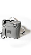 Silver Leather Mix _Tall Tote Bag