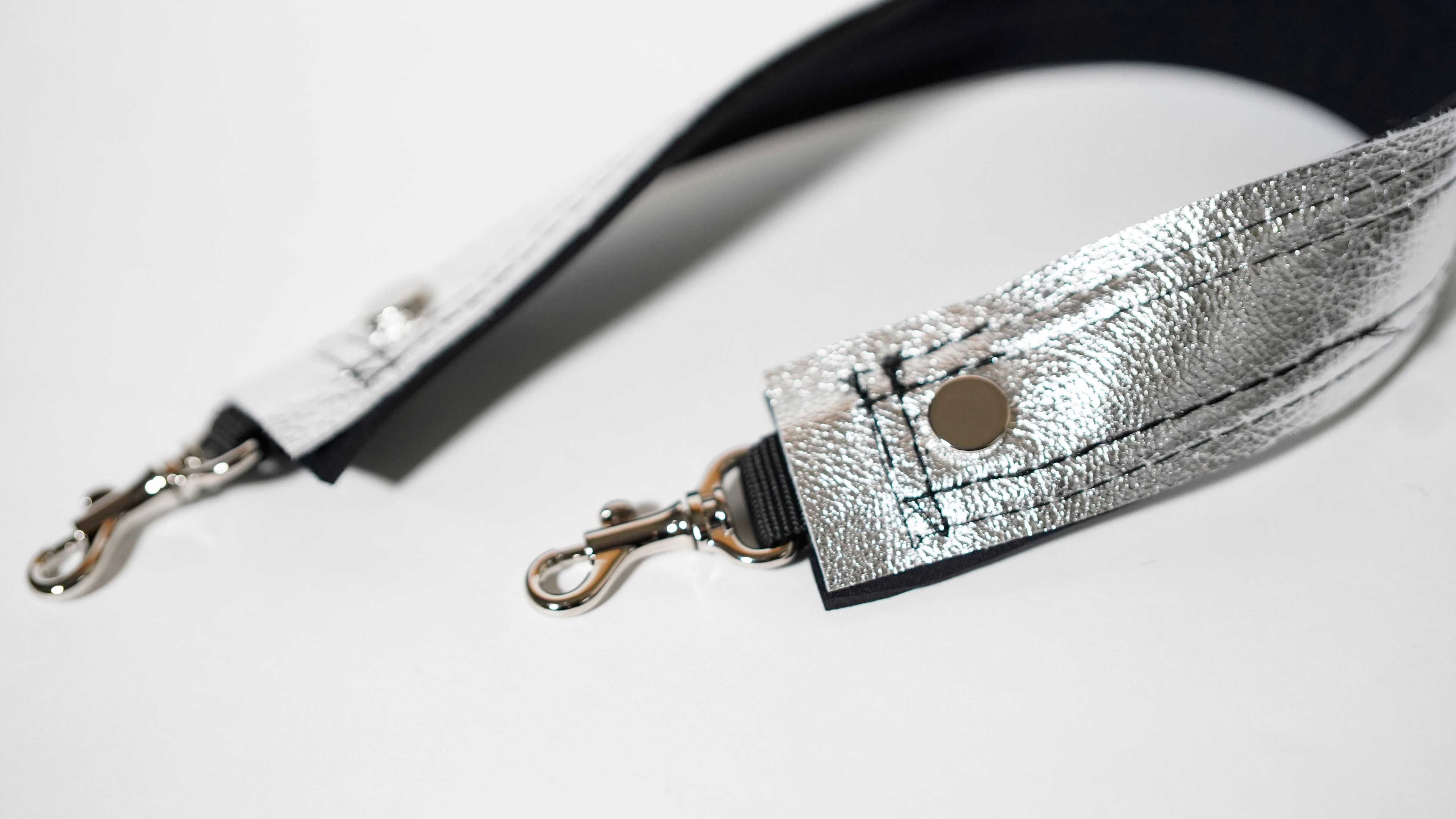 Silver Leather mix Minitotebag