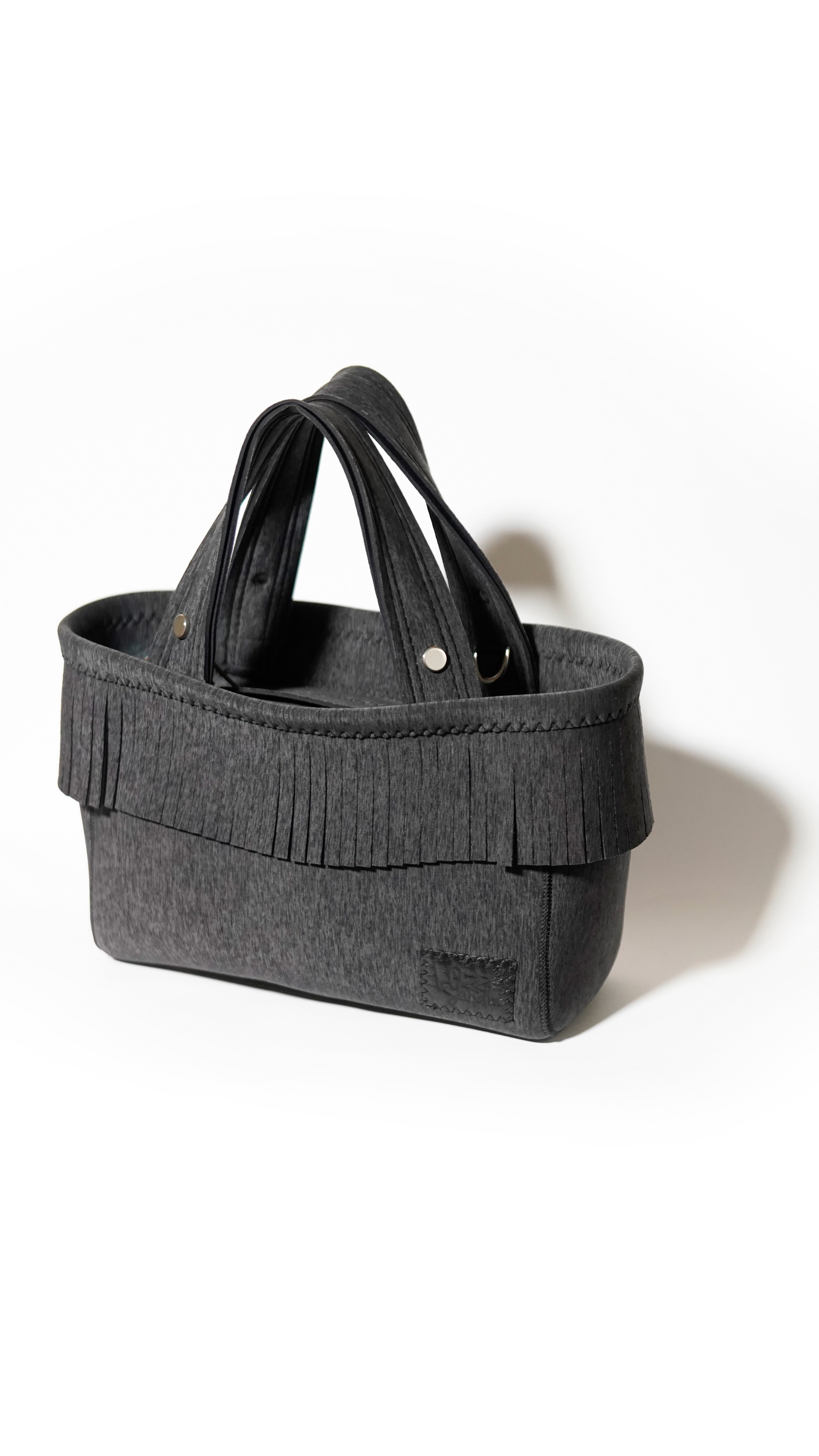 Fringe Tote Bag – Ash Black