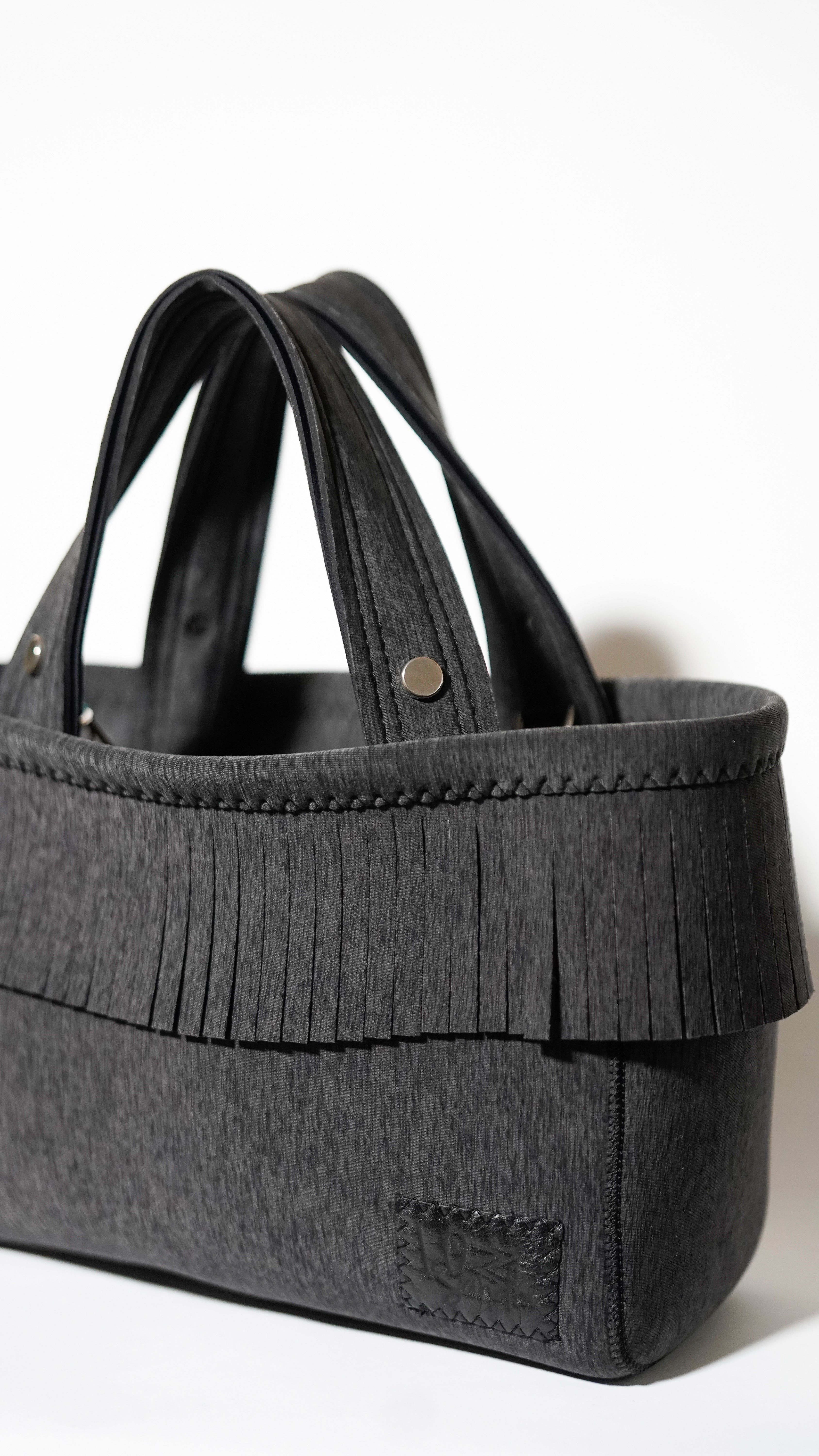 Fringe Tote Bag – Ash Black
