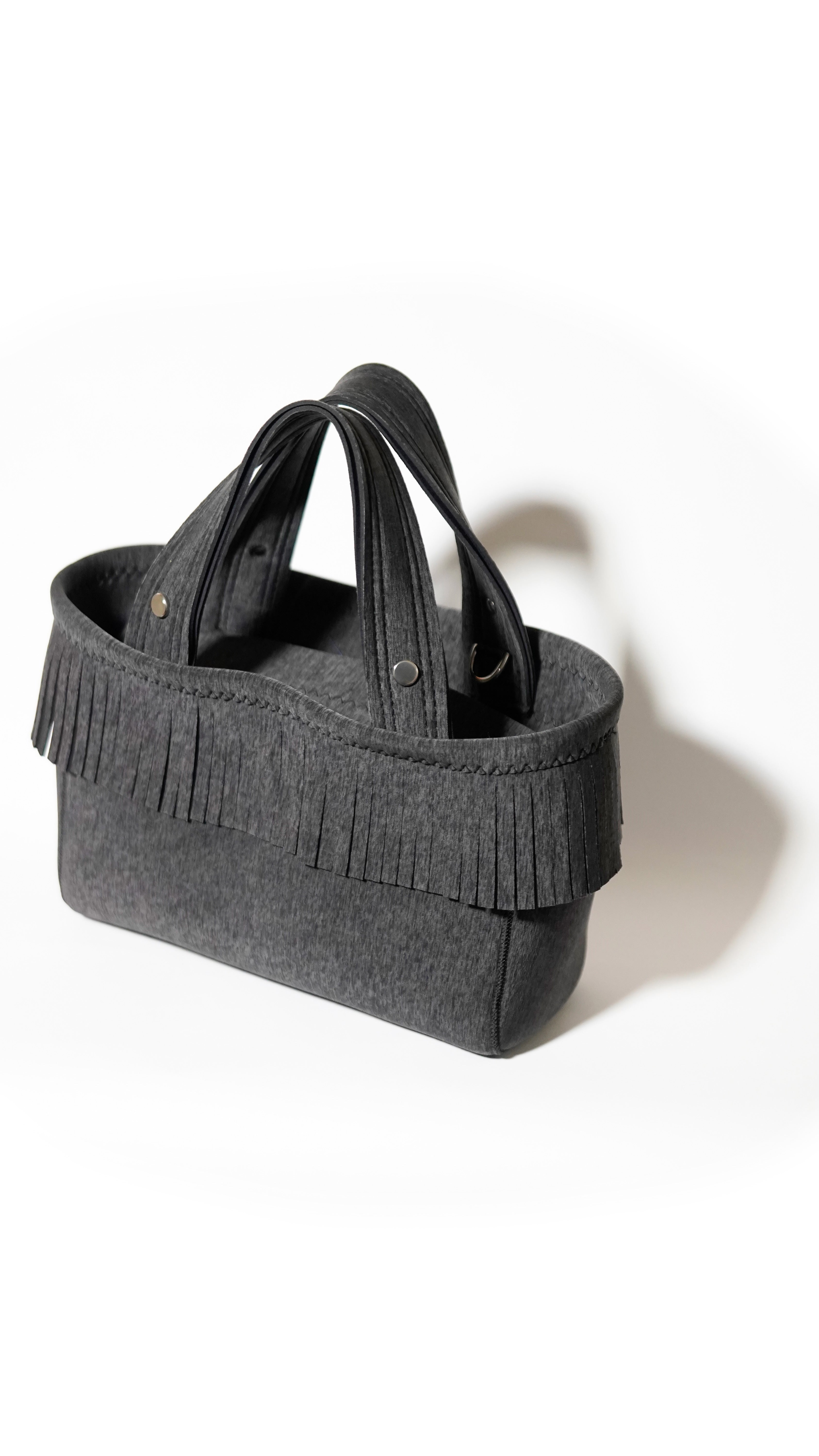 Fringe Tote Bag – Ash Black