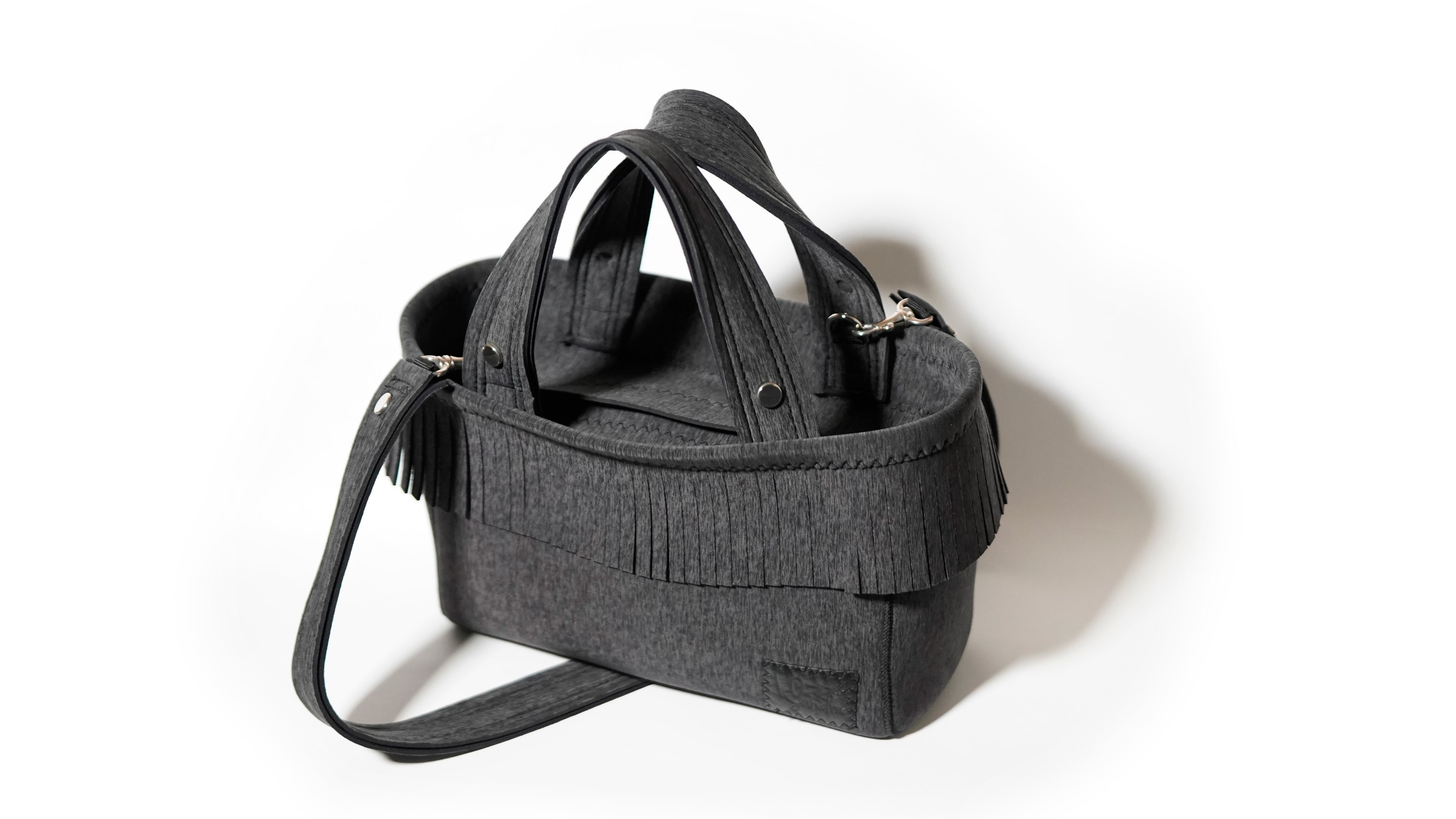 Fringe Tote Bag – Ash Black